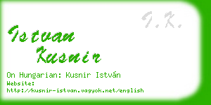 istvan kusnir business card
